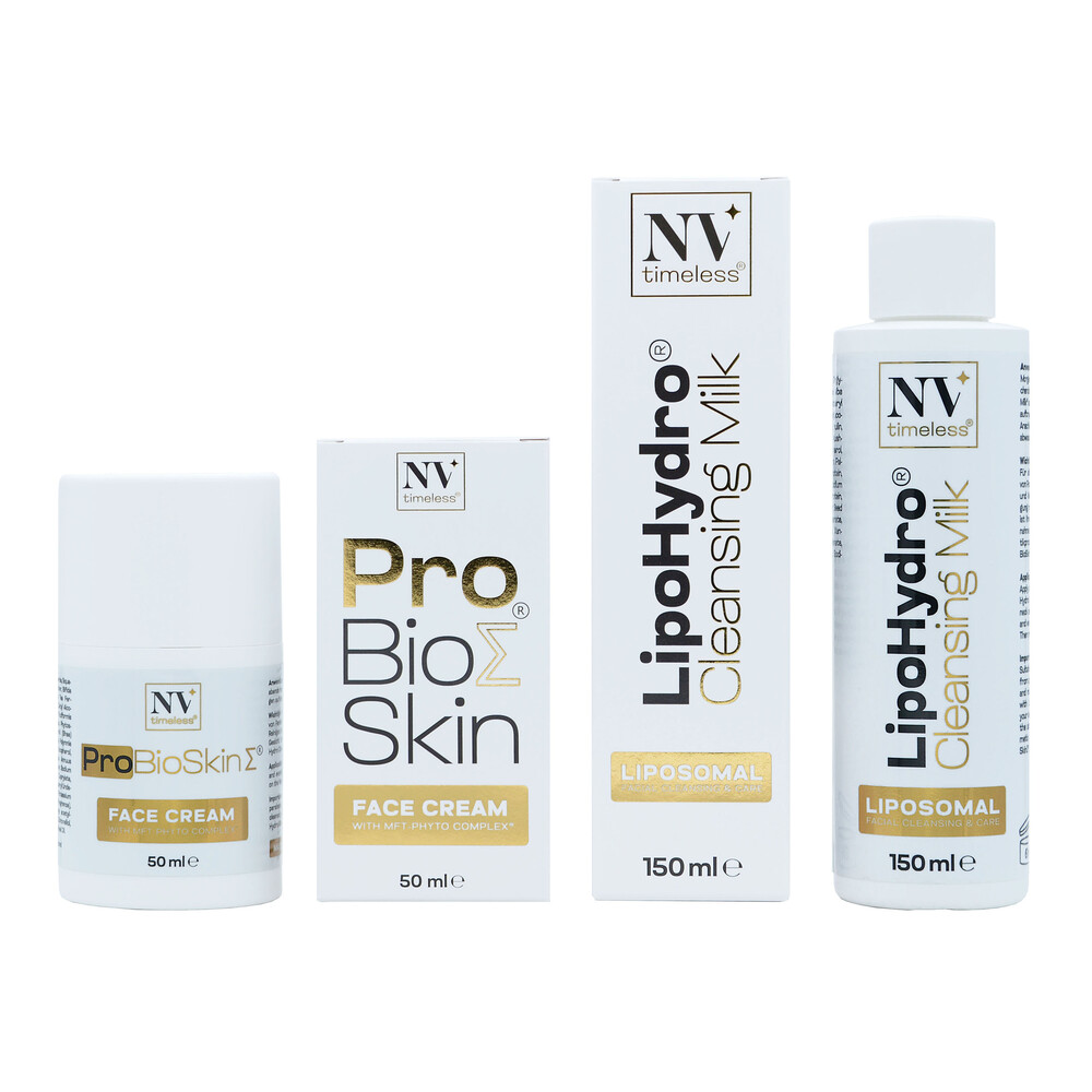 Selection of NV Timeless skincare products